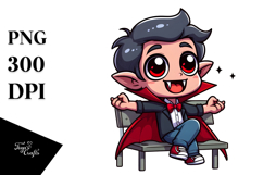 Vampire Sitting PNG Product Image 1