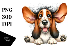 Cute Basset Hound PNG Product Image 1