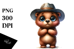 Bear Hat Shy Expressive Clipart Product Image 1