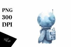 Whimsical Astronaut Girl | Summer Clipart Product Image 1