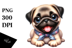 Happy Pug, Transparent PNG Product Image 1