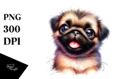 Baby Pug with Big Eyes PNG Product Image 1