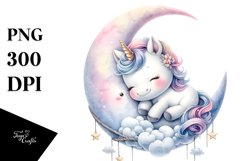 Cute Baby Unicorn Clipart Product Image 1