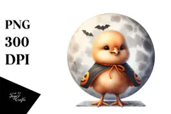 Cute Baby Chicken Halloween PNG Product Image 1