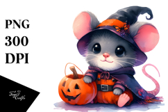 Cute Mouse Dressed for Halloween PNG Product Image 1