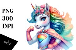 Colorful Baby Unicorn as Hero PNG Product Image 1