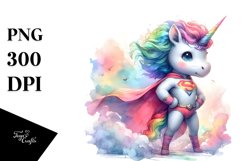 Colorful Baby Unicorn as Hero PNG Product Image 1