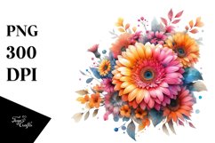 Colorful Gerbera PNG Product Image 3