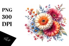 Colorful Gerbera PNG Product Image 1