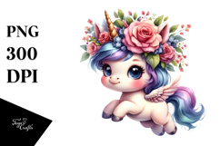 Cute Unicorn Jumping PNG Product Image 1