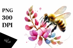 Colorful Baby Bee, Transparent PNG Product Image 1