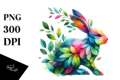 Vibrant Watercolor Rabbit Frame, 20 oz Tumbler Product Image 1
