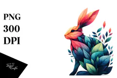 Vibrant Watercolor Rabbit, 20 oz Tumbler Product Image 1