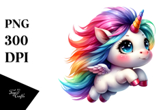 Vibrant Cute Unicorn Dancing, PNG Product Image 1