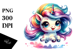 Vibrant Cute Unicorn Dancing, PNG Product Image 1
