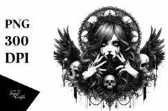 Detailed Gothic Girl PNG Product Image 3