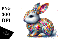 Colorful Bunny PNG Product Image 1