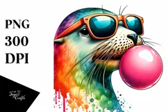 Seal Quirky Vibrant Sunglasses | Clipart Product Image 1