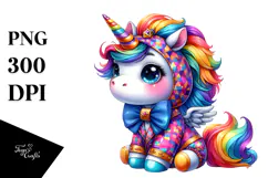 Cute Baby Unicorn, PNG Product Image 1