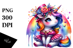 Dressed Unicorn in Style PNG Product Image 1