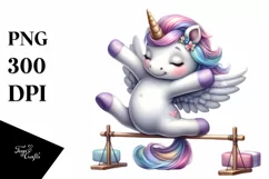 Baby Unicorn Gymnastics | Sublimation | Clipart Product Image 1