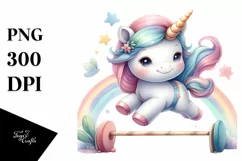 Baby Unicorn Gymnastics | Sublimation | Clipart Product Image 3