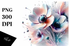 Colorful Flowers,Summer Sticker Clipart Product Image 1