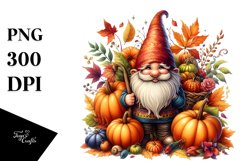 Vibrant Autumn Gnome PNG Product Image 3