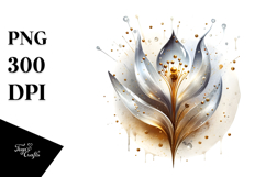 Abstract Snowdrop Material PNG Product Image 1