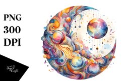 Colorful Moon Clipart Product Image 1