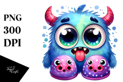 Funny Monster Slippers, Colorful PNG Product Image 1