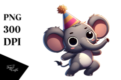 Silly Cartoon Elephant Dancing PNG Product Image 1