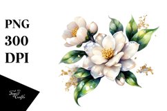 Jasmine Golden Watercolor Clipart Product Image 1