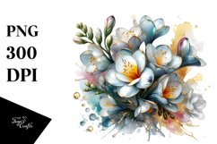 Material Freesia Watercolor Clipart Product Image 1