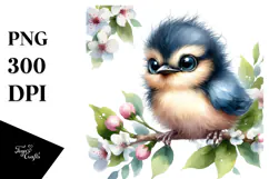 Baby Bird with Big Eyes PNG Product Image 1