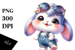 Vibrant Smiling Rabbit PNG Product Image 1