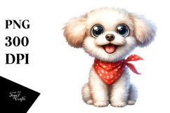 Enthusiastic Crazy Bichon Frise | Clipart Product Image 1