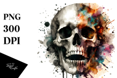 Skulls with Splashes, Transparent PNG Product Image 1