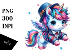 Jumping Baby Unicorn PNG Product Image 1