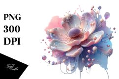 Glossy Anemone with Metallic Insertions PNG Product Image 3
