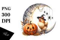 Chick on Half Moon, Transparent PNG Product Image 1