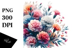 Colorful Carnation PNG Product Image 1
