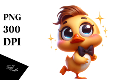 Ridiculously Cute Bird Dancing, White Background PNG Product Image 1