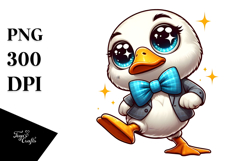Sparkling Duck with Bow Tie, PNG Product Image 1