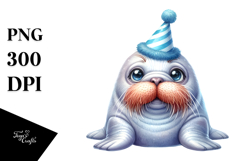 Cute Baby Walrus PNG Product Image 1