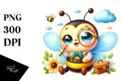 Happy Baby Bee PNG Product Image 1