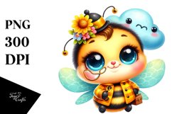 Happy Baby Bee PNG Product Image 1