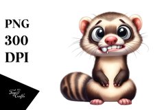 Funny Ferret Sitting | Clipart Product Image 3