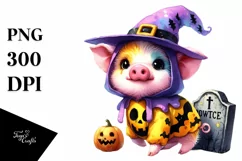 Cute Baby Pig Halloween Costume | Clipart Product Image 3