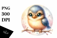 Cute High-Details Bird with Big Eyes PNG Product Image 3